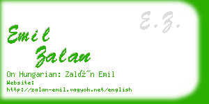 emil zalan business card
